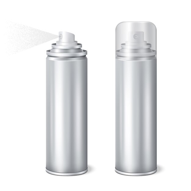 Aluminium Spraydosen Realistic Set