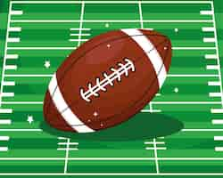 Kostenloser Vektor american-football-ballon in der camp-szene