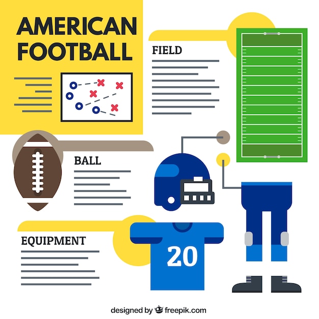 Kostenloser Vektor american-football-elemente