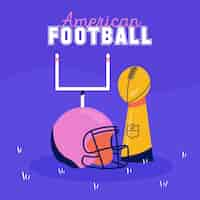 Kostenloser Vektor american-football-illustration