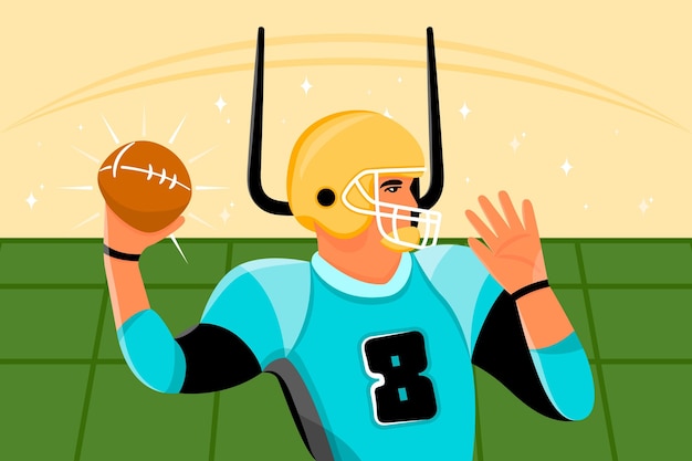 Kostenloser Vektor american-football-illustration