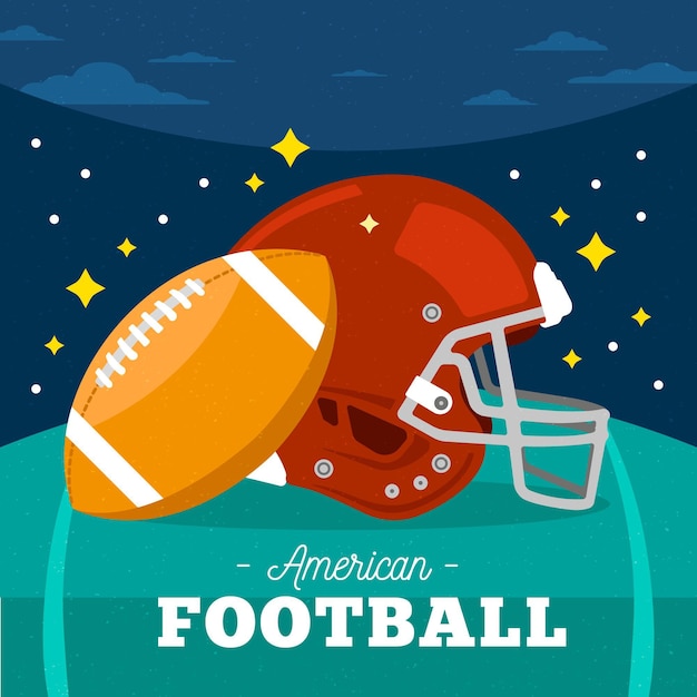 Kostenloser Vektor american-football-illustration