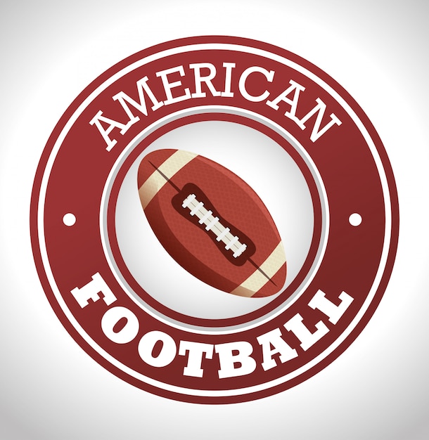 American football sport logo abzeichen