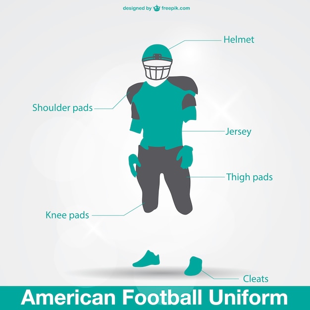 Kostenloser Vektor american football-uniform