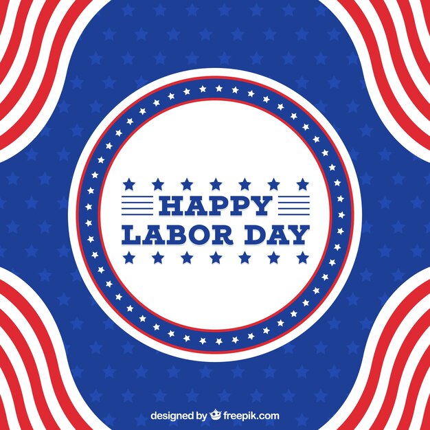 American Labor Day-Komposition mit flachem Design