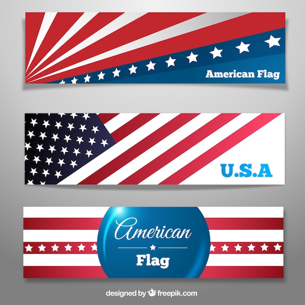 Amerikanische flagge banner