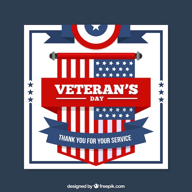 Kostenloser Vektor amerikanischen veteranen-karte