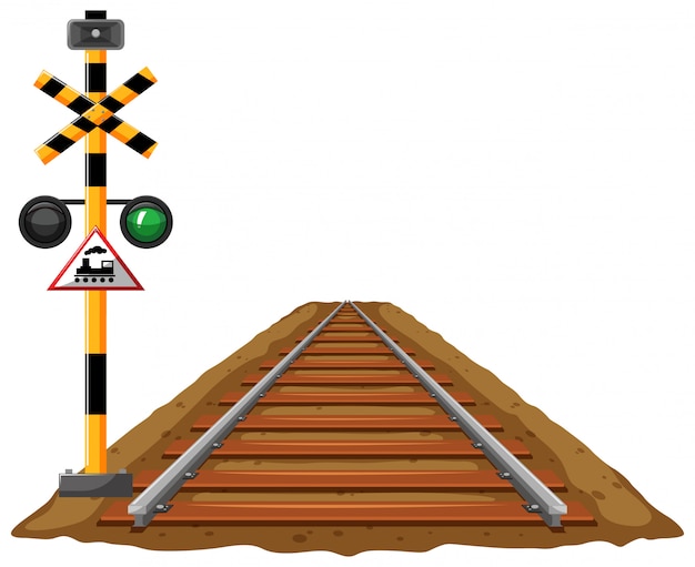 Kostenloser Vektor ampeln für zug und eisenbahn