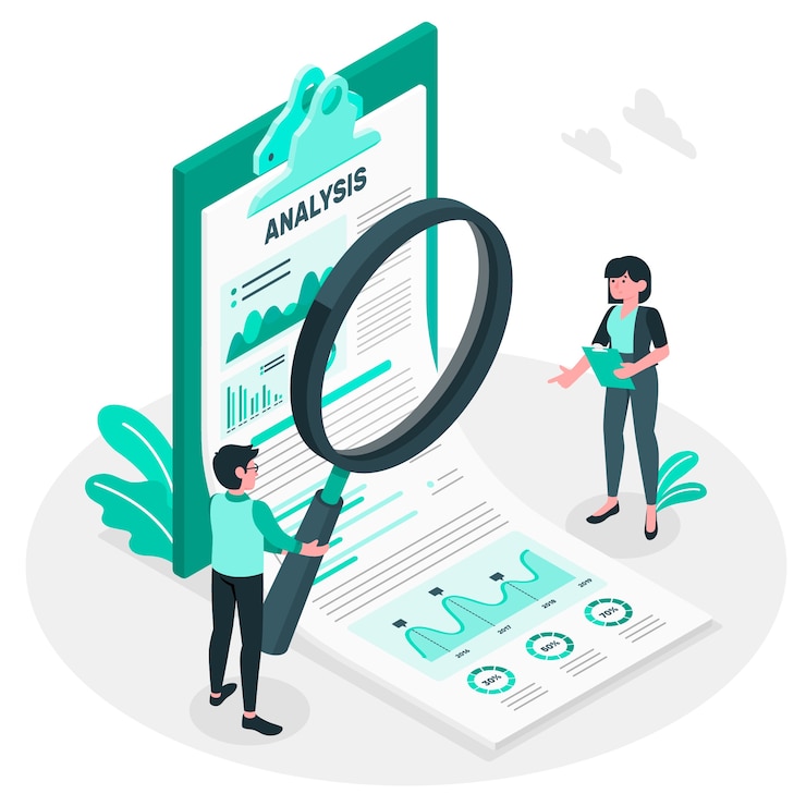Kostenlose Vektor analysekonzept illustration