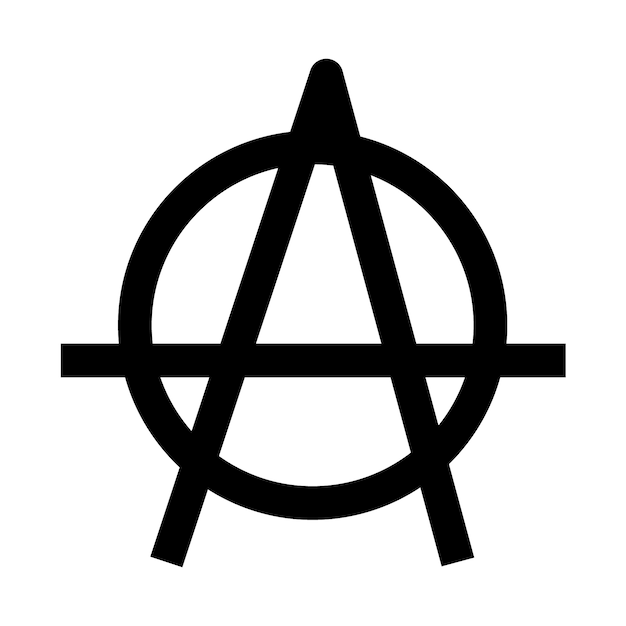 Anarchiebewegungssymbol im flachen design