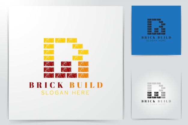 Anfangsbuchstabe br modern. brick build, logo-ideen bauen. inspiration-logo-design. vorlage-vektor-illustration. isoliert auf weißem hintergrund