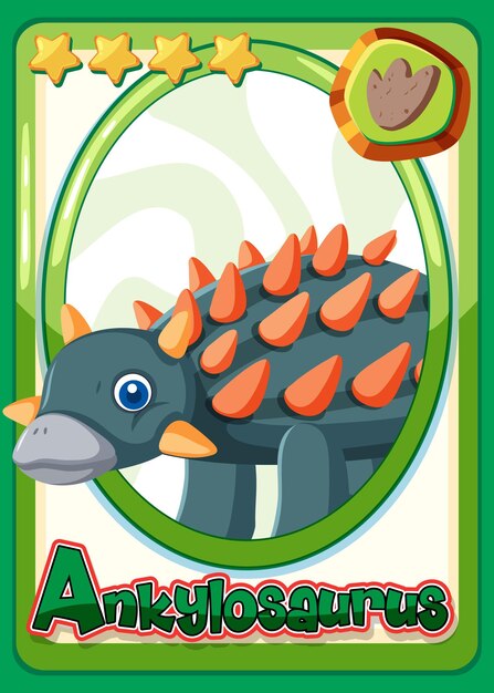 Ankylosaurus-dinosaurier-cartoon-karte