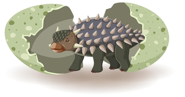 Ankylosaurus schlüpft aus dem ei