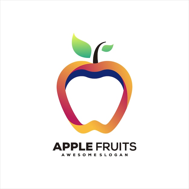 Apple-Frucht-Gradienten-Logo