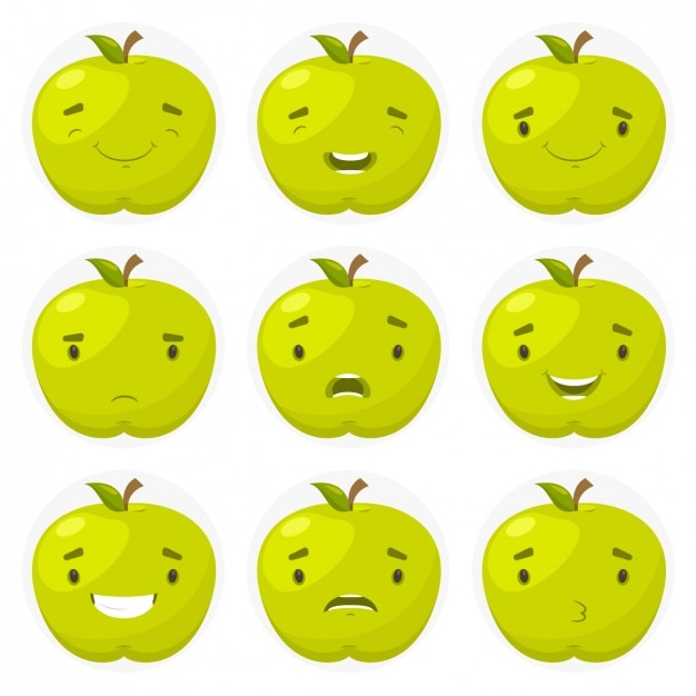 Kostenloser Vektor apple-smiles