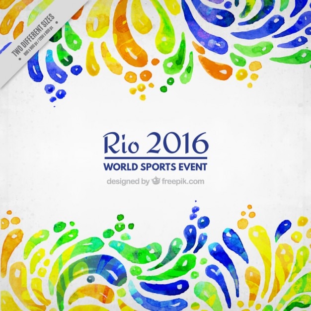 Aquarell abstrakte formen rio 2016 hintergrund