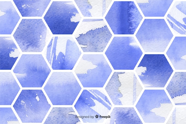 Aquarell Bienenwaben Mosaik Hintergrund