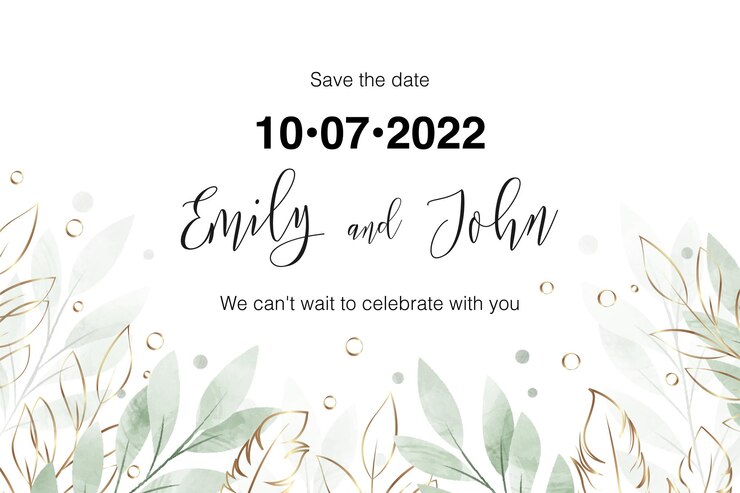 Aquarell Blumen Hochzeit Einladungskarte