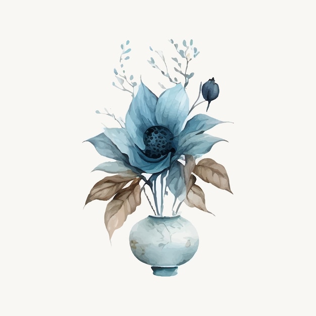 Aquarell-Blumenarrangement-Sammlung generative ai