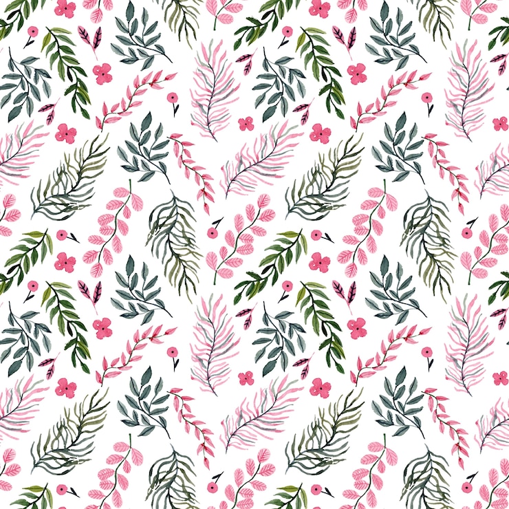 Kostenlose Vektor aquarell-blumenmuster