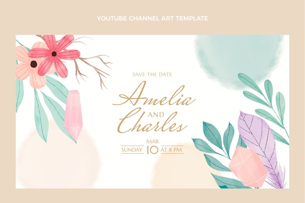 Aquarell boho hochzeit youtube kanalkunst