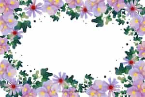 Kostenloser Vektor aquarell botanical frame hintergrund