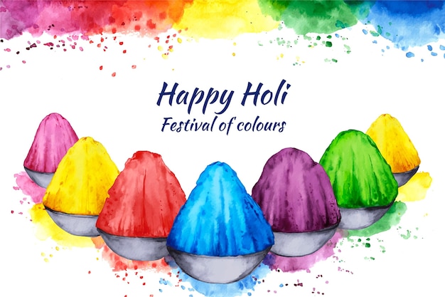 Aquarell buntes holi gulal