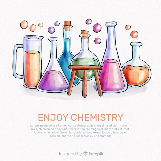 Aquarell chemie hintergrund