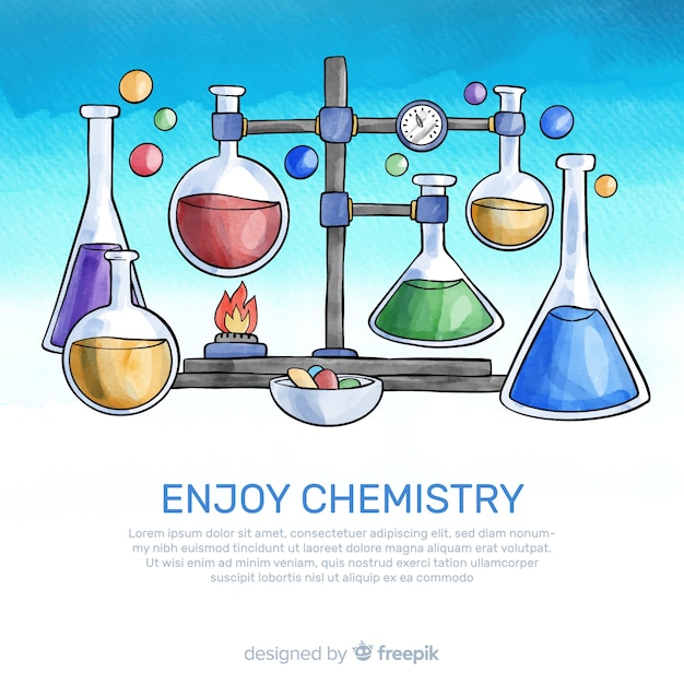 Aquarell chemie hintergrund