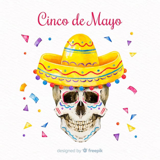 Aquarell cinco de mayo hintergrund