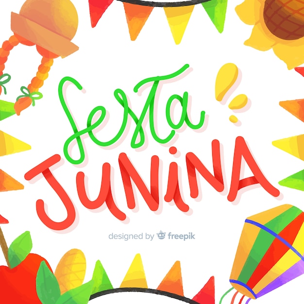 Aquarell festa junina hintergrund