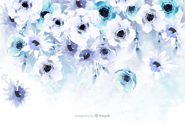 Aquarell floral Hintergrund mit weichen Farben