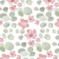 Kostenloser Vektor aquarell florales musterdesign