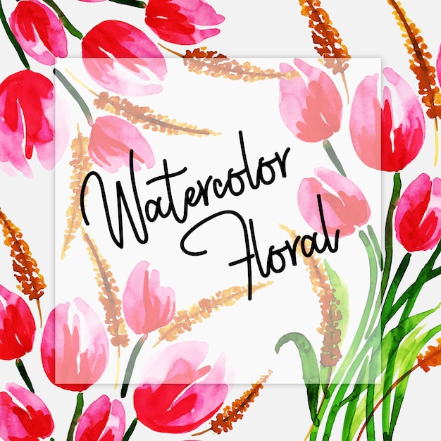 Aquarell frühling floral mehrzweck hintergrund