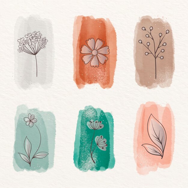 Aquarell gedämpfte Farbillustration