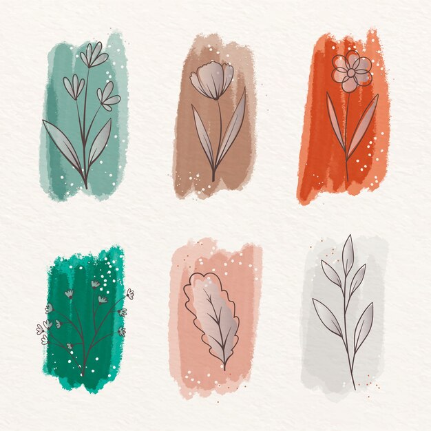 Aquarell gedämpfte Farbillustration