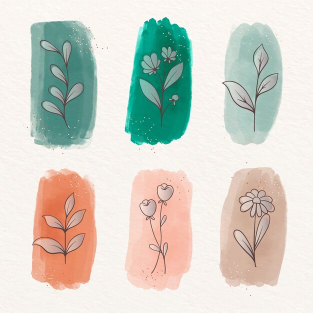 Aquarell gedämpfte Farbillustration