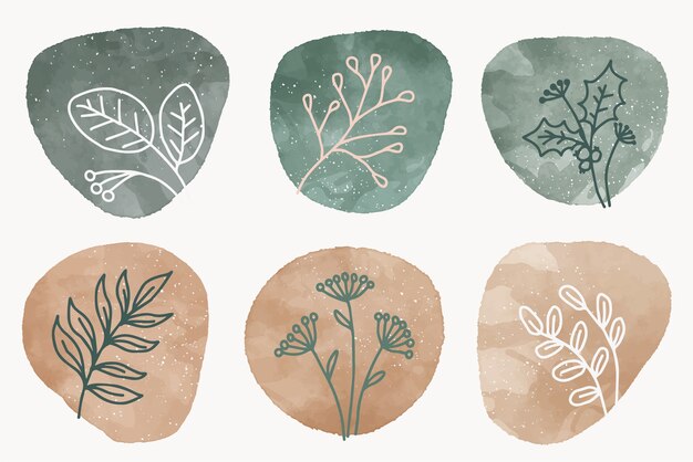 Aquarell gedämpfte Farbillustration