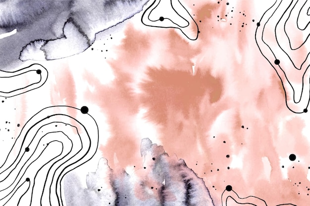 Aquarell gemalter Hintergrund mit Goldelementen