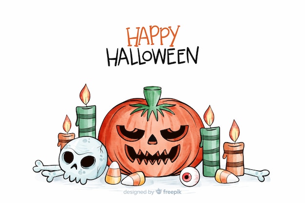 Aquarell halloween hintergrund