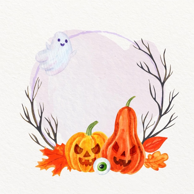 Aquarell halloween rahmenschablone