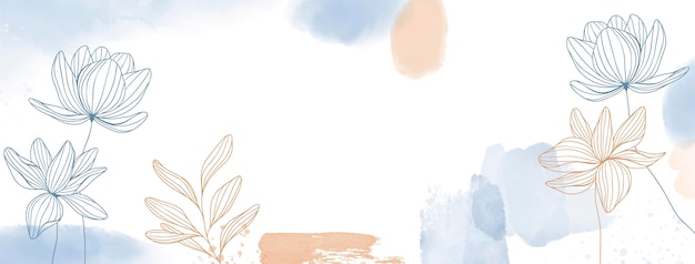 Kostenloser Vektor aquarell handgezeichnete facebook-cover-vorlage