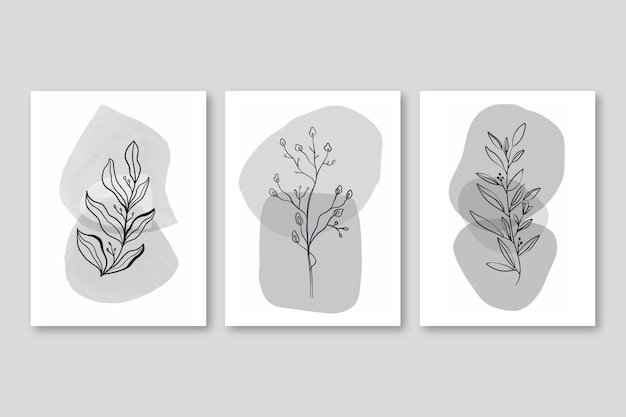 Aquarell handgezeichnetes Cover Pack