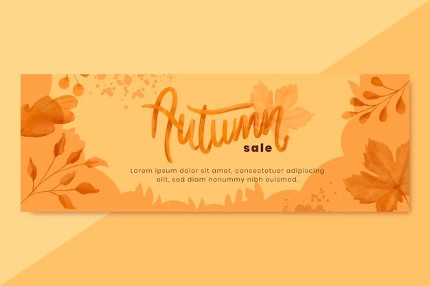 Aquarell herbst horizontale banner tenokate