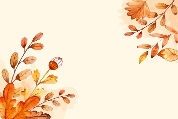 Kostenlose Vektor aquarell herbstlaub hintergrund
