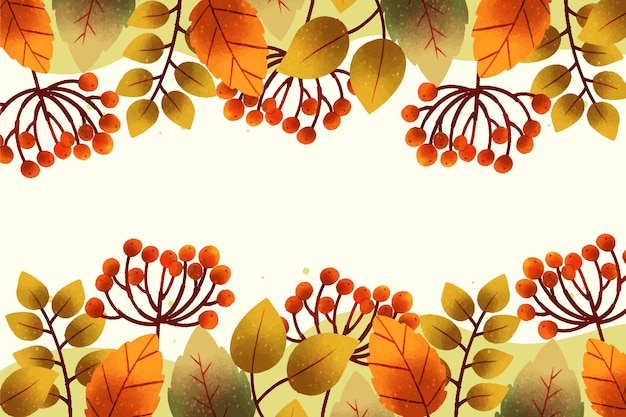 Aquarell Herbstlaub Hintergrund