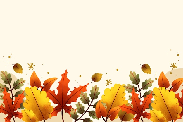 Aquarell Herbstlaub Hintergrund