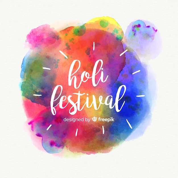 Aquarell Holi Festival Hintergrund