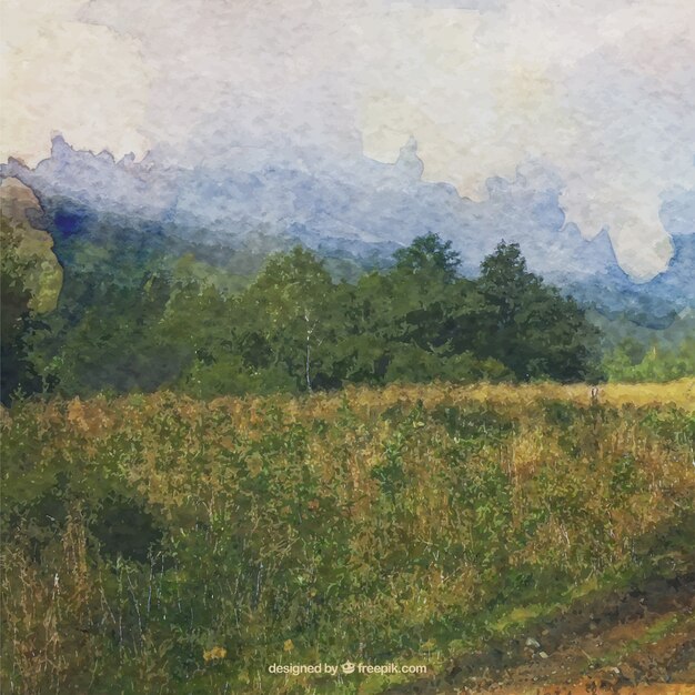 Aquarell impressionistischen Landschafts