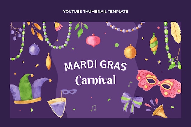 Aquarell karneval youtube thumbnail